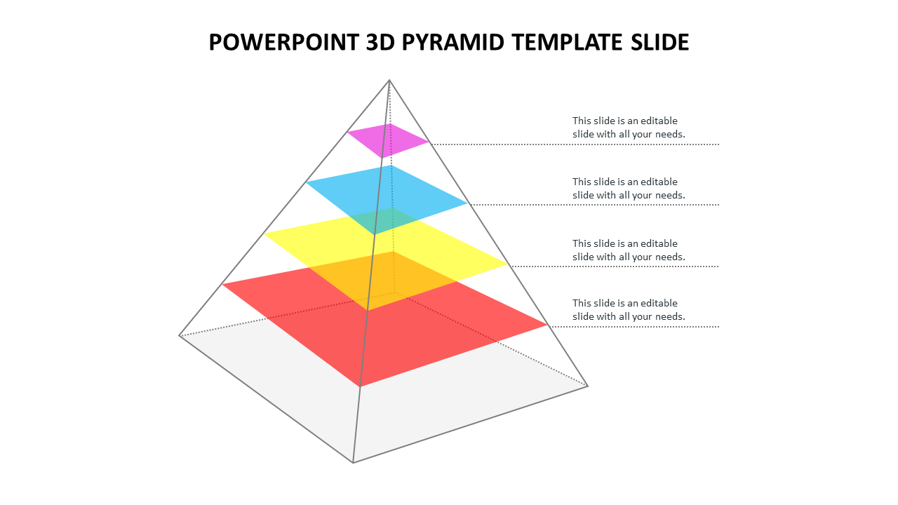 powerpoint 3d pyramid template slide